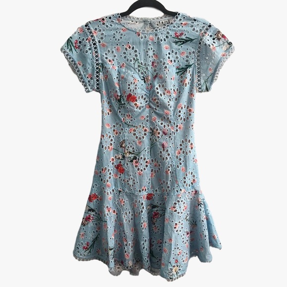 REVOLVE Floral Mini Dress - White and Red - Picture 2 of 4